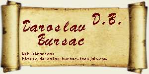 Daroslav Bursać vizit kartica